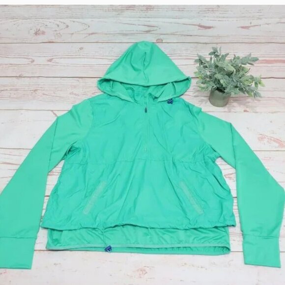 Avia Jackets & Blazers - Avia Windbreaker Women's Neon Green Full Zip Long Sleeve Pocket Hooded (G24)